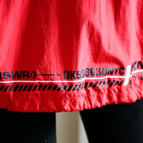 Vintage  90s DKNY Jeans Oversized Red Nylon Jacketb - Picture 10 of 13